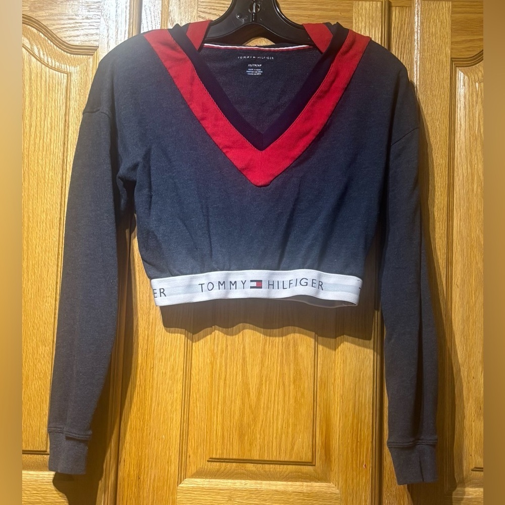 Tommy Hilfiger Cropped Hoodie Women’s XS EUC